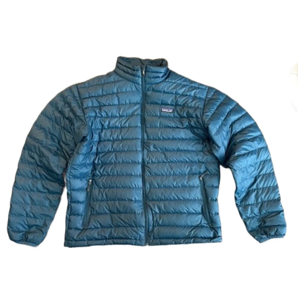 Patagonia Goose Down Sweater Puffer Jacket Blue Large